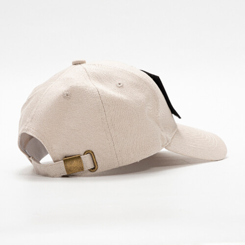 Gorra de béisbol de algodón con parche rectangular de velcro para sublimación - caqui