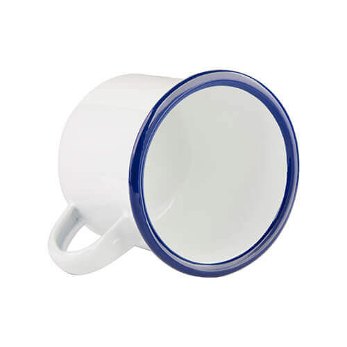 Mug émaillé 340 ml avec bords bleu marine Sublimation Transfert Thermique