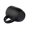 Cană magică cu lingură pentru sublimare - negru mat cu interior albastru pentru sublimare