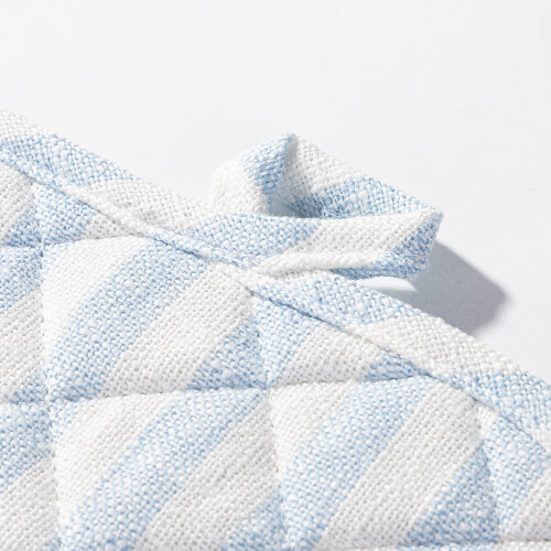 Kitchen mat 20 x 20 cm cream with blue stripes for sublimation