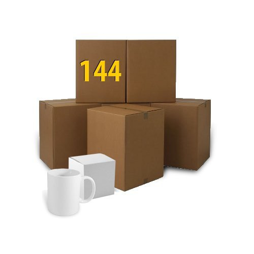 144 mugs blancs classe A 330 ml avec boîtes Sublimation Transfert Thermique