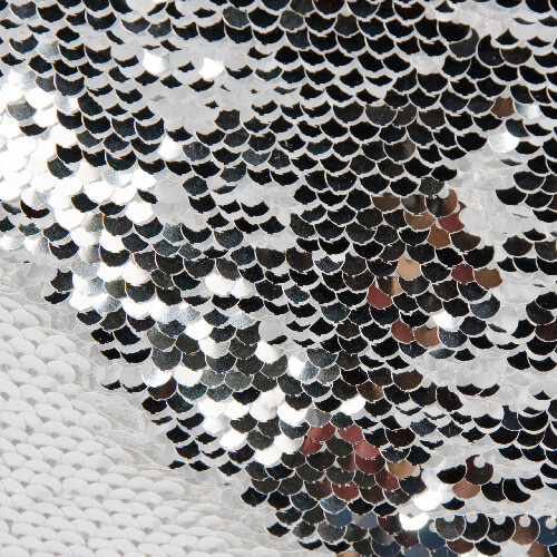 Taie d'oreiller 40 x 40 cm avec paillettes pour sublimation - blanc