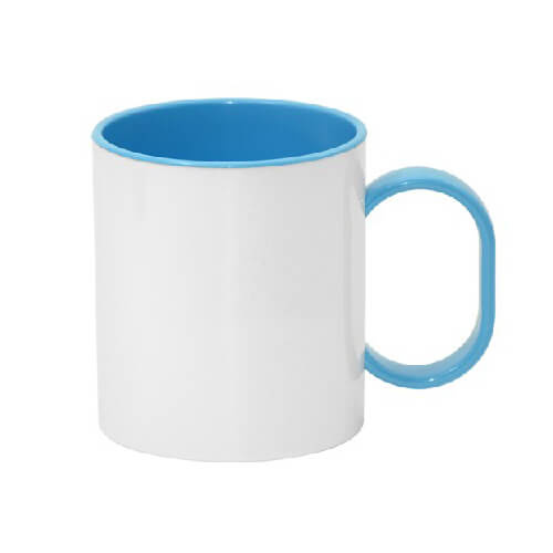 Mug plastique 330 ml FUNNY bleu azur Sublimation Transfert Thermique