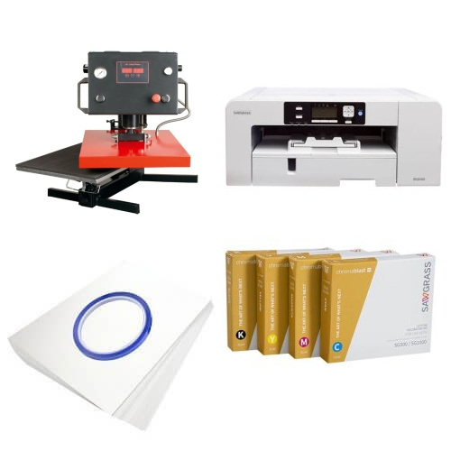 Sawgrass Virtuoso SG1000 printer kit + Lotus LTS550 press ChromaBlast