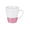 Lattekrus 300 ml med glitterstrimmel til sublimering - pink