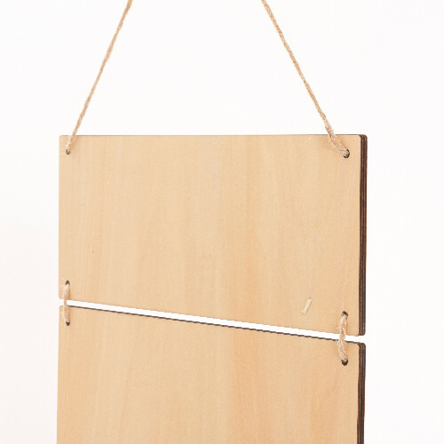 Tre upphängningsramar av plywood för sublimering