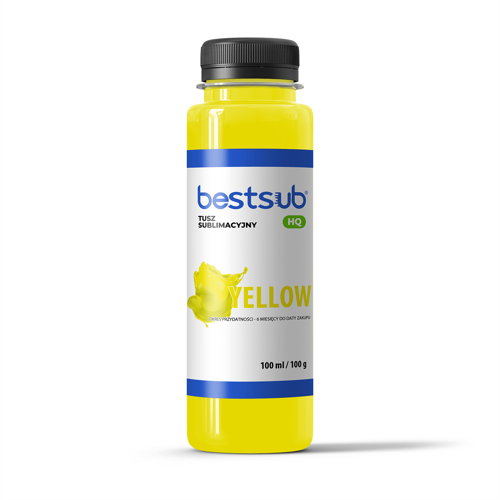 Sublimacijos rašalas Best Sub HQ - Geltonas 100 ml Sublimacijos terminis perkėlimas