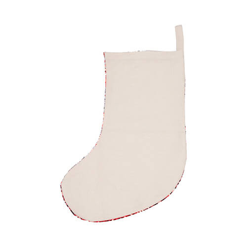 Bas de Noël à paillettes pour sublimation - rouge