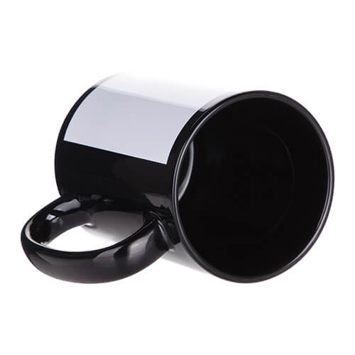 Black mug 450 ml with a white frame for sublimation