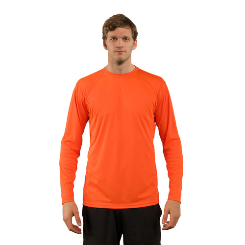 Solárne tričko s dlhým rukávom na sublimáciu - Safety Orange