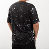 T-Shirt Cotton-Like Bleached Starry Black for sublimation