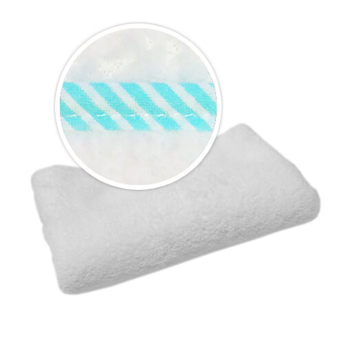 Couverture bébé bordure à rayures turquoises Sublimation
