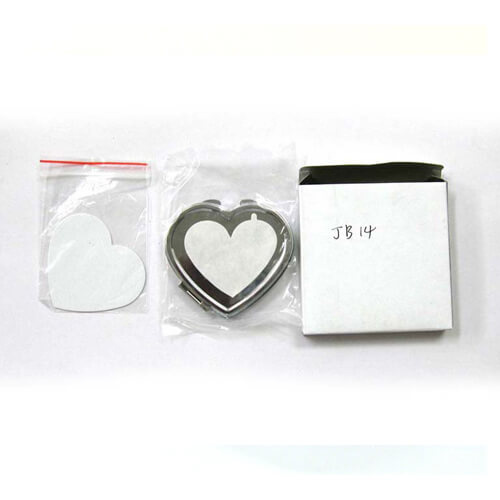 Silver hjärtspegel Sublimation Thermal Transfer