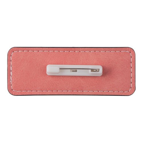 Identyfikator skórzany 8,2 x 3,1 cm do sublimacji - różowy