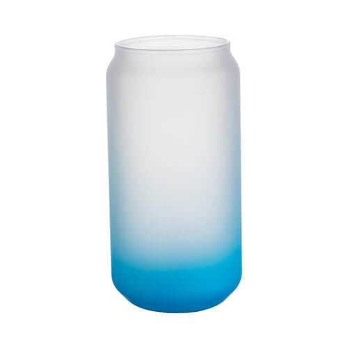 Verre dépoli pour sublimation 550 ml - dégradé bleu