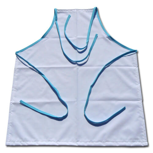 Tablier de cuisine Premium bordure bleue Sublimation Transfert Thermique