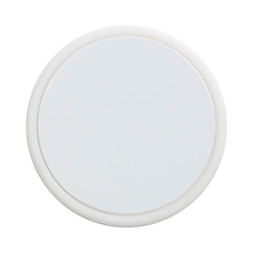 Capac de paie din silicon Ø 0,8 / 1 cm pentru sublimare - cerc alb