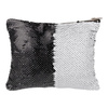 Kosmetiktaske 20,5 x 16 cm med sorte og hvide pailletter til sublimering