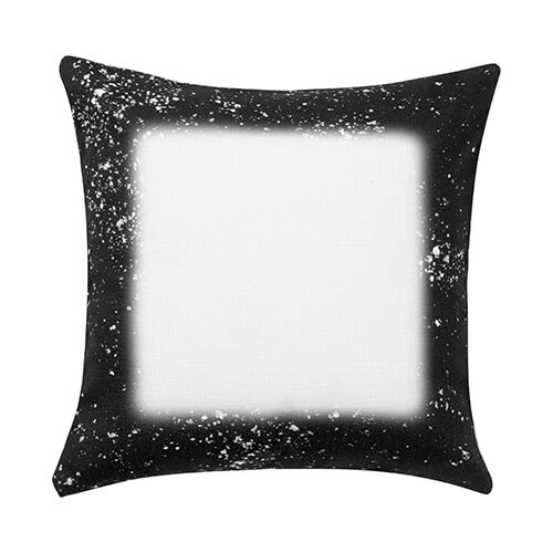 Linnen kussensloop 40 x 40 cm Gebleekt Starry Black voor sublimatie