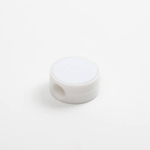 Silicone straw cap Ø 0,8 / 1 cm for sublimation - white circle
