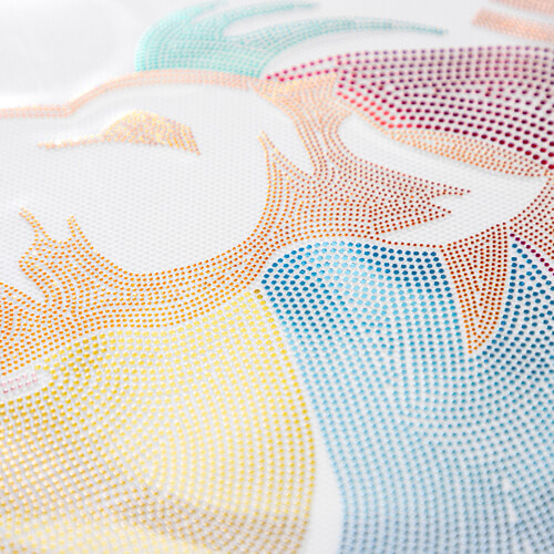 Sheet with cubic zirconia for thermal transfer - Lion King