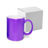 Taza Metalic 330 ml morada con caja Sublimación Transferencia Térmica