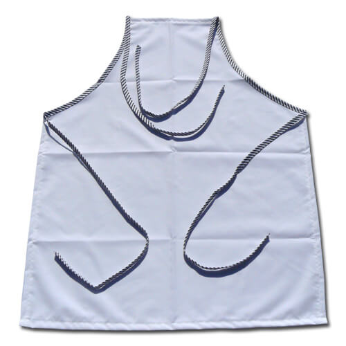 Photo kitchen apron Premium with black stripped trimming Sublimation Thermal Transfer