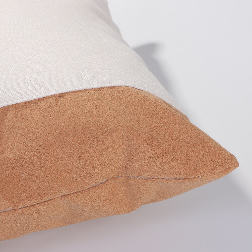 Linen pillowcase with two cork stripes for sublimation