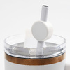 Silicone straw cap Ø 0,8 / 1 cm for sublimation - white circle