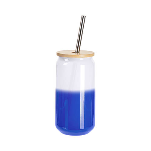 A 550 ml glass that changes color when exposed to cold to sublimation - blue