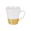 Lattekrus 300 ml med glitterstrimmel til sublimering - guld