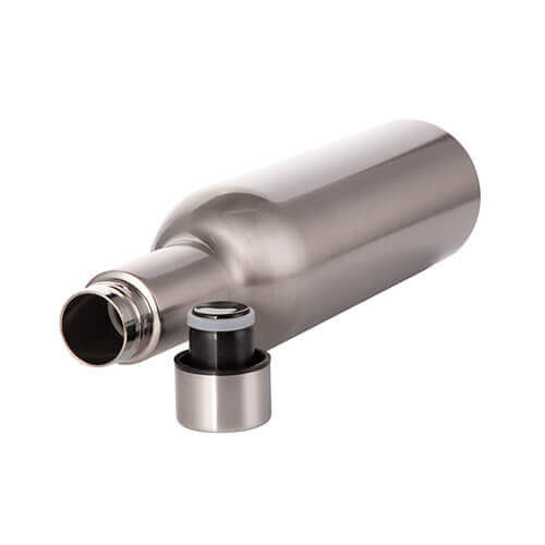 Metallinen viinipullo 750 ml sublimaatiota varten - hopea