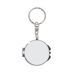 Keyring with a lockable sublimation mirror - circle