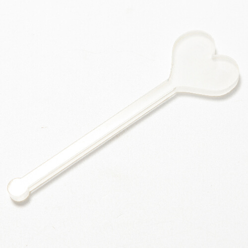 Agitator acrilic pentru băuturi 10 cm pentru sublimare - inimă