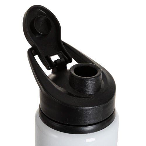 Botella de agua de 600 ml con solapa para sublimación - blanca