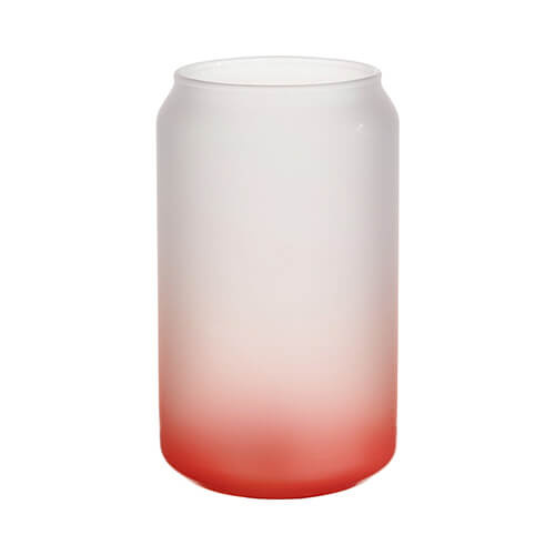 Verre dépoli pour sublimation 400 ml - dégradé rouge