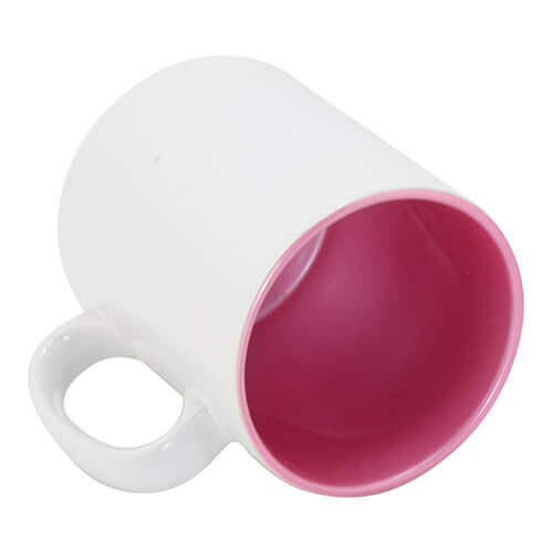 Mug 300 ml with pink metalic interior Sublimation Thermal Transfer