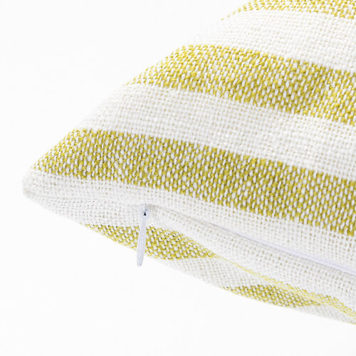 40 x 40 cm canvas pillowcase for sublimation - cream with light green stripes