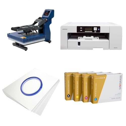 Sawgrass Virtuoso SG1000-printersæt + 40 x 50 cm flatbed-presse - BPRO4050FSCB ChromaBlast