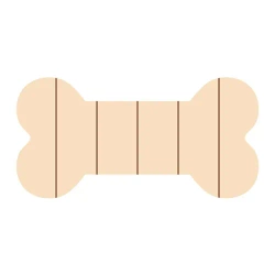 Πλαίσιο φωτογραφιών από κόντρα πλακέ σε σχήμα κόκκαλου με ρίγες, 25,4 x 12,7 cm