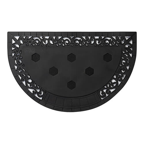 Paillasson semi-circulaire en PVC et feutre pour sublimation