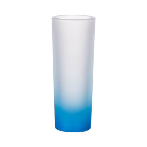 Verre dépoli pour sublimation 90 ml - dégradé bleu