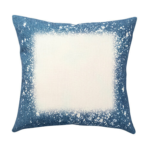 Ľanová obliečka na vankúš 45 x 45 cm Bielený hviezdny denim na sublimáciu