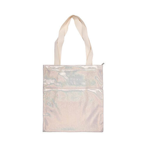 34 x 37 cm-es csillámos táska szublimációhoz - pezsgő színű