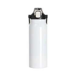 Roestvrijstalen 1700 ml reisfles met handvat - wit