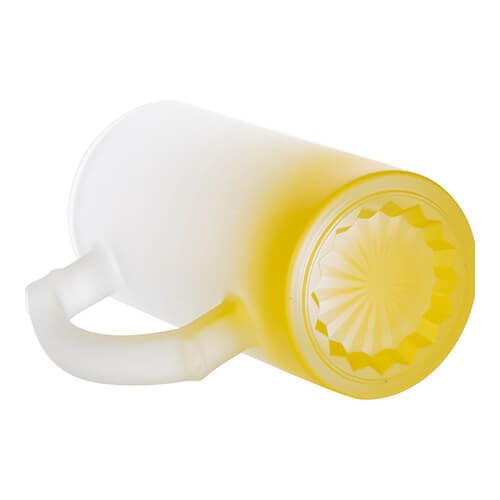 Rezervă de sticlă mată 470 ml pentru sublimare - gradient galben