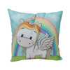 Taie d'oreiller satin de 38 x 38 cm pour sublimation - Licorne