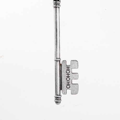 Colgante de árbol de Navidad de metal para sublimación - llave de plata