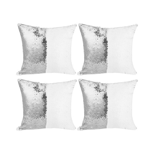 4 spilvendrānu komplekts ar 40 x 40 cm apdrukai ar fliteriem
