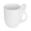 Mug JS Coating avec cuillère blanc Sublimation